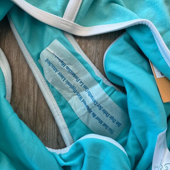 Womens Kona Sol NWT Blue Bikini High Waist Bottom - L - Picture 4 of 5